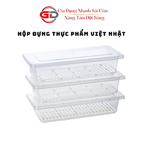 Mua Hộp Đựng Thực Phẩm Hoa Quả Thức Ăn  Rau Củ Có Khay Để Tủ Lạnh Bằng Nhựa PP An Toàn Cho Sức Khỏe Hàng Việt Nhật