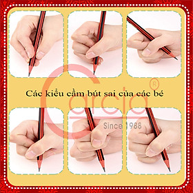 Hình ảnh Dụng cụ hỗ trợ cầm nắm bút cho học sinh - Bộ 4 chiếc tương ứng 4 giai đoạn hỗ trợ bé cầm nắm bút đúng tư thế - Hàng chính hàng