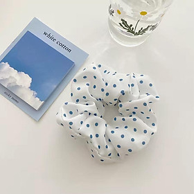 Các mẫu dây buộc tóc - Scrunchies tone xanh siêu dễ thương HD64