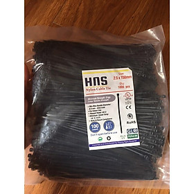 Túi 1000 sợi dây rút nhựa đen, dây thít đen 15cm