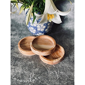 Mua Khay  đế gỗ đựng nến thơm  trang trí nhà cửa