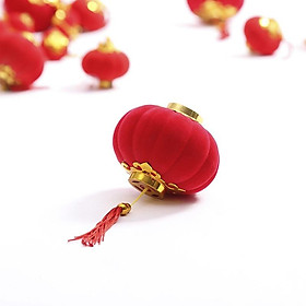 Lồng đèn nhựa mini màu đỏ phong cách Trung Hoa trang trí tiệc năm mới