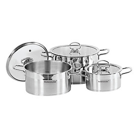 Mua Bộ 3 Nồi Inox 5 Đáy Mama Sunhouse GN2IJC784SH - Trắng Bạc