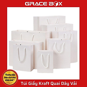 Mua Túi Giấy Trắng - Quai Dây Vải Chắc Chắn