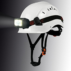 Mũ bảo hiểm an toàn bằng sợi carbon với đèn LED đầu CE EN397 ABS HAT HAT ANSI Công việc công nghiệp vào ban đêm