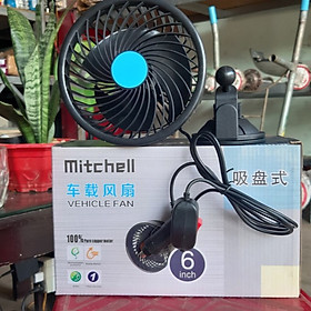 Quạt đơn mini làm mát cabin dùng cho xe tải lớn nhỏ. ĐIện áp sử dụng 24v loại quạt đơn gắn trên gương bằng miếng hút trên gương.