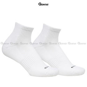 Tất nam nữ trơn GOMTAT màu trắng, lót xù dày dặn, thiết kế giữ ấm chất liệu cotton êm chân - NGAN-STA-5009-TRANG-1DOI