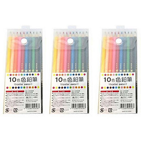 Combo 3 Set 10 bút chì màu nội địa Nhật Bản