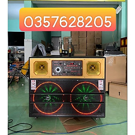 Mua Loa kéo di động Mẫu Mới - Dàn karaoke ngoài trời bass 4 tấc đôi ngang  2 treble - Loa khủng long công suất cực lớn