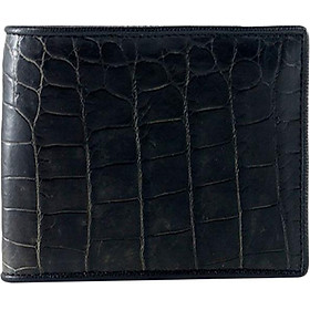 Ví Nam Da Cá Sấu Gai Bụng Huy Hoàng HT2201 (12.5 x 10 cm) - Đen