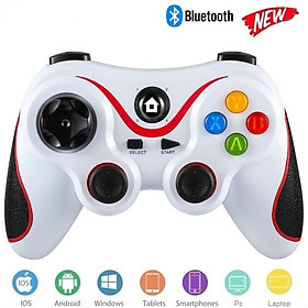 Gamepad tay game Không dây Bluetooth V8 Đa kết nối cho máy tính, laptop, smartphone, máy tính bảng, máy game hàng nhập khẩu