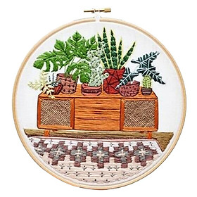 Stamped Embroidery Kit with Pattern Cross Stitch Crafts for Beginners 2 Set