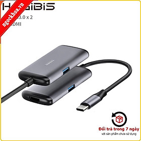 Cổng Chuyển USB Type-C Ra HDMI + 2 USB3.0 Hagibis 3 in 1