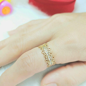 Mua (Không Phai Màu- Có ký hiệu) Nhẫn Vương Miện Vàng Vonfram Cao Cấp- Dùng không phai màu tắm rửa thoải mái