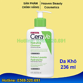 Sữa rửa mặt Cerave chính hãng cho da dầu, da mụn, da khô, Sửa rửa mặt Cerave 236ml, 355ml, 473ml