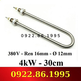 4kW - 380V - U ĐƠN ĐIỆN TRỞ ĐUN NƯỚC, NẤU CHÁO,THANH NHIỆT NỒI PHỞ, còng nhiệt, ruột gà hàng nhập0