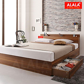 Giường ngủ ALALA66 + 2 hộc kéo / Miễn phí vận chuyển và lắp đặt/ Đổi trả 30 ngày/ Sản phẩm được bảo hành 5 năm từ thương hiệu ALALA/ Chịu lực 700kg