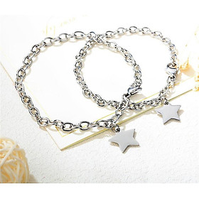 Vòng tay lắc tay đôi set 2 chiếc unisex mix sao cá tính