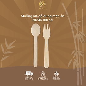 Mua Muỗng nĩa gỗ dùng một lần 100 cái - Tiện lợi  thân thiện với môi trường