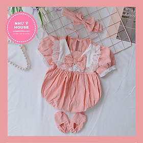 Body bé gái hồng nơ Như Ý House -mặc sinh Nhật- thôi nôi quà tặng