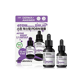 Bộ Tinh chất PDRN căng bóng sáng da hỗ trợ tái sinh CNP Derma Answer Active Boost Ampule 30ml + 15ml