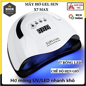 Máy Hơ Sấy Hấp Sơn Gel, Phụ Kiện Nail Làm Móng Tay Móng Chân Sun X7 Max Có 57 Bóng Đèn Led Làm Khô Được Cả Móng Chân Tay