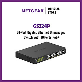Mua Bộ Chia Mạng Để Bàn 24 Cổng 10/100/1000M Với 16 Cổng PoE Gigabit Ethernet Unmanaged Switch Netgear GS324P - Hàng Chính Hãng