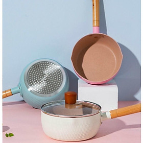 Hình ảnh Chảo nồi quánh sâu lòng 18cm phủ ceramic chiên rán chống dính dùng được bếp từ, nồi quánh sâu lòng