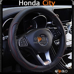 Bọc vô lăng volang xe Honda City da PU cao cấp BVLDCD - OTOALO
