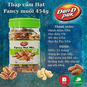 Thập cẩm ba tây, hồ đào, hạnh nhân, hạt điều Fancy 454g Dan D Pak