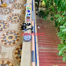Combo cần câu Shimano cruza và máy Ac kim loại câu sông