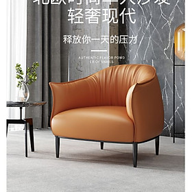Mua Ghế Sofa Đơn Bắc Âu Da PU cao cấp - Ghế Sofa Đơn Thư Giãn Tiện Lợi - Ghế so pha hiện đại phù hợp mọi không gian nội thất