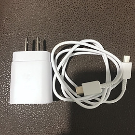 Mua Bộ Adapter sạc + Cáp Type C tp Type C 25W dùng cho Galxay Note 10  Note 10+  Galaxy S11  S11 Ultra  S10  S10+ loại chân dẹt