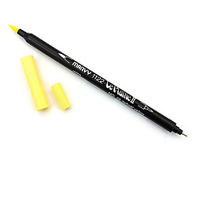 Nơi bán Bút lông hai đầu màu nước Marvy LePlume II 1122 - Brush/ Extra fine tip - Daffodil Yellow (68) - Giá Từ -1đ