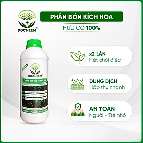 Hình ảnh Review Phân bón hữu cơ Kích Hoa cho Hoa hồng, Hoa lan, cây cảnh, cây kiểng trong nhà và ngoài trời, giàu lân giúp phân nhánh nụ, hoa, giảm chồi điếc, dung tích 1 lít, chính hãng DOCNEEM