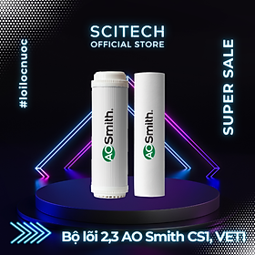 Mua Bộ lõi máy lọc nước AO Smith AR600-CS1/ADR75-VET1 kèm co nối Scitech cho lõi nối nhanh - Hàng chính hãng