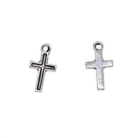 3-9pack 200 Pieces Tibetan Silver Cross Shape Charms Pendants for DIY Jewelry