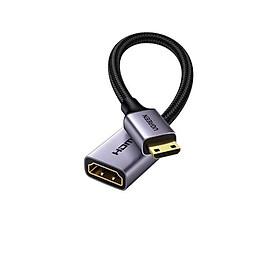 Mua Ugreen 90593 15cm 4k60hz Mini HDMI đực sang HDMI cái 2.0 đầu chuyển VIDEO truyền âm thanh và hình ảnh 4K HD160 20090593 - Hàng chính hãng