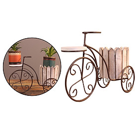 Parisian Style Iron Bicycle Flower Pot Plant Holder Home Porch Garden Decor