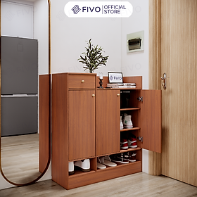 Mua Tủ Đựng Giày Hiện Đại FIVO FS51  Chất Liệu Gỗ MDF Lõi Xanh Chống Ẩm Dày 17mm Chân Tủ Chắc Chắn  Có Kèm 1 Hộc Tủ Mini - Ngang 90cm