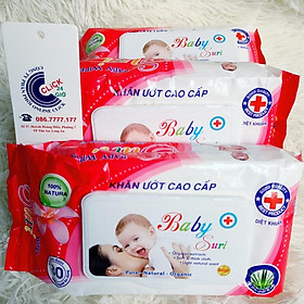 Mua Combo 2 Gói khăn ướt Baby Suri loại không mùi không gây dị ứng kích ứng da - Nhẹ nhàng an toàn với làn da