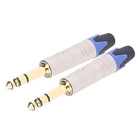 Aluminum Connector - 6.35mm Stereo Male Plug   Headphone Cable Adapter