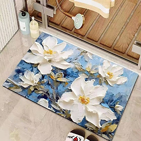 Thảm Lau Chân, Lót Sàn Nhà Tắm - Thảm Silicon 3D cực đẹp, thấm hút nước - 40x60cm - 50x80cm
