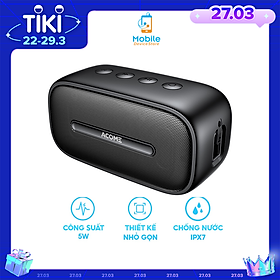 Mua   Chống Nước IPX7   Loa Bluetooth Mini ACOME  Công Suất 5W  Thiết Kế Nhỏ Gọn  Âm Thanh Chất Lượng Cao  Bass Cực Đã - Hàng Chính Hãng