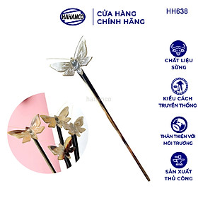 Trâm Cài Tóc Hồ Điệp Bằng Sừng HAHANCO Phụ Kiện Cài Tóc Cho Phái Nữ - HH638