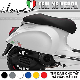 Tem Rời Dán Xe Vespa Sprint/Primavera/GTS/LX Mẫu Italy Barcode | VP08 | Decal Chống Nước, Dễ Dán