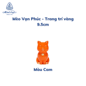 Combo Tết Đắc Lộc: Tượng Mèo Sứ Minh Long - Vạn Phúc - 9.5 cm