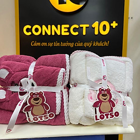 Mua Set khăn tắm gấu dâu LOTSO siêu đáng yêu