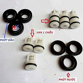 BỘ PHỚT, VAN MỘT CHIỀU MÁY BƠM RỬA XE MINI CAO ÁP DÙNG PHỚT 12-20, 12 CHIẾC