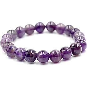 Vòng Tay Đá Thạch Anh Tím Tự Nhiên 10mm